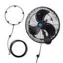 Tornado 20 Inch Pro Series Outdoor Wall Mount Fan with Pre-Installed Misting Ring