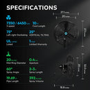 Tornado 24 Inch High Velocity Oscillating Wall Mount Fan with Pre-Installed Misting Kit