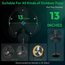 Tornado 13 Inch Misting Kit for Cooling Outdoor, Portable Misters for Outside Patio