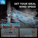 Tornado 30 Inch High Velocity Outdoor Oscillating Wall Mount Fan with Pre-Installed Misting Kit