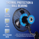 Tornado 16 Inch Pro Series Waterproof Outdoor Oscillating Wall Mount Fan - High Velocity Heavy Duty Metal Wall Mount Fan - UL