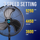 Tornado 20 Inch High Velocity Metal Oscillating Pedestal Fan Water-Resistant