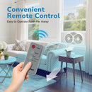 Tornado 9 Inch Window Fan with 3-Speed Settings and Detachable Base, Remote Control Window Fan for Home, Dual Fan, 23.5-35.4 Inch Expandable, 3 Function Modes (Cooling/Exhaust/Circulation), White
