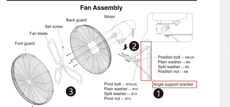 Bracket of HI-FAN-30MOWF- A-1P