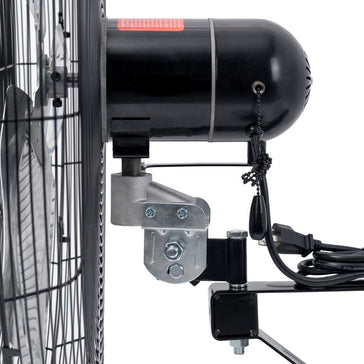 Tornado 24 Inch Pro Series High Velocity Oscillating Wall Mount Fan For Commercial, Industrial Use 3 Speed 7600 CFM 6.6 FT Cord UL Safety Listed