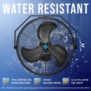 Tornado 18" Outdoor Rated IPX4 Water Resistant High Velocity Metal Wall Fan - 4150 CFM - UL