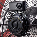 Tornado 24" High Velocity Metal Portable Tilt Blower Drum Fan - Red Wide Version - 8800 CFM - UL