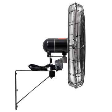 Tornado 24 Inch Pro Series High Velocity Oscillating Wall Mount Fan For Commercial, Industrial Use 3 Speed 7600 CFM 6.6 FT Cord UL Safety Listed